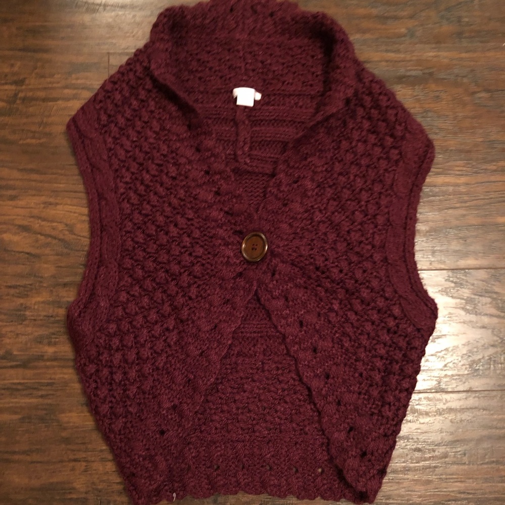 NWOT* Crop sweater vest XL